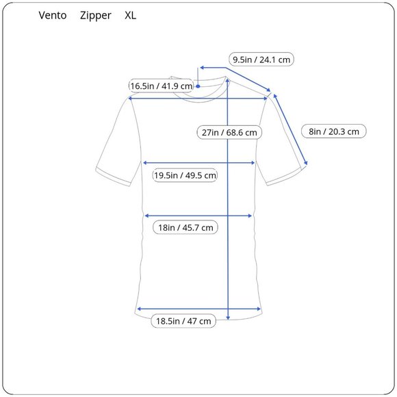 Vento Vassari XL Blue All Over Zipper Design Short Sleeve Designer Shirt - Picture 2 of 9